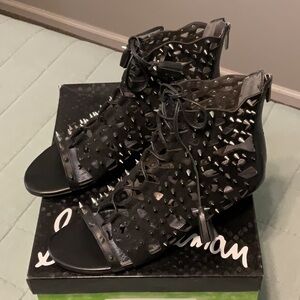 Black Studded Women's Sandals
